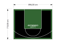 64M2/713X896CM CZARNO-ZIELONE BOISKO DO KOSZYKÓWKI SPEEDSPORT HEXA POWER PRO