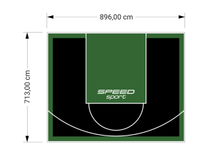 64M2/713X896CM CZARNO-ZIELONE BOISKO DO KOSZYKÓWKI SPEEDSPORT HEXA POWER PRO