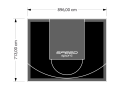 64M2/713X896CM CZARNO-GRAFITOWE BOISKO DO KOSZYKÓWKI SPEEDSPORT HEXA POWER PRO