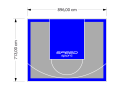 64M2/713X896CM SZARO-NIEBIESKIE BOISKO DO KOSZYKÓWKI SPEEDSPORT HEXA POWER PRO