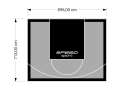 64M2/713X896CM SZARO-CZARNE BOISKO DO KOSZYKÓWKI SPEEDSPORT HEXA POWER PRO