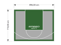 64M2/713X896CM SZARO-ZIELONE BOISKO DO KOSZYKÓWKI SPEEDSPORT HEXA POWER PRO