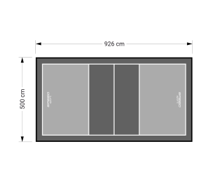 46M2/926x500CM SZARO-GRAFITOWE BOISKO DO SIATKÓWKI SPEEDSPORT HEXA POWER PRO