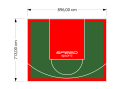64M2/713X896CM ZIELONO-CZERWONE BOISKO DO KOSZYKÓWKI SPEEDSPORT HEXA POWER PRO