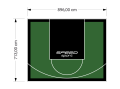 64M2/713X896CM ZIELONO-CZARNE BOISKO DO KOSZYKÓWKI SPEEDSPORT HEXA POWER PRO