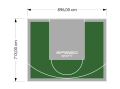 64M2/713X896CM ZIELONO-SZARE BOISKO DO KOSZYKÓWKI SPEEDSPORT HEXA POWER PRO
