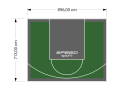 64M2/713X896CM ZIELONO-GRAFITOWE BOISKO DO KOSZYKÓWKI SPEEDSPORT HEXA POWER PRO