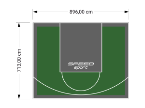 64M2/713X896CM ZIELONO-GRAFITOWE BOISKO DO KOSZYKÓWKI SPEEDSPORT HEXA POWER PRO