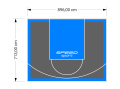 64M2/713X896CM GRAFITOWO-BŁĘKITNE BOISKO DO KOSZYKÓWKI SPEEDSPORT HEXA POWER PRO