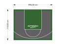64M2/713X896CM GRAFITOWO-ZIELONE BOISKO DO KOSZYKÓWKI SPEEDSPORT HEXA POWER PRO
