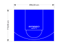 64M2/713X896CM NIEBIESKIE BOISKO DO KOSZYKÓWKI SPEEDSPORT HEXA POWER PRO