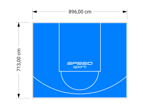 64M2/713X896CM BŁĘKITNE BOISKO DO KOSZYKÓWKI SPEEDSPORT HEXA POWER PRO