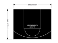 64M2/713X896CM CZARNE BOISKO DO KOSZYKÓWKI SPEEDSPORT HEXA POWER PRO