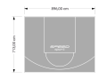 64M2/713X896CM SZARE BOISKO DO KOSZYKÓWKI SPEEDSPORT HEXA POWER PRO