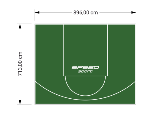 64M2/713X896CM ZIELONE BOISKO DO KOSZYKÓWKI SPEEDSPORT HEXA POWER PRO