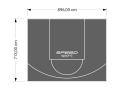 64M2/713X896CM GRAFITOWE BOISKO DO KOSZYKÓWKI SPEEDSPORT HEXA POWER PRO