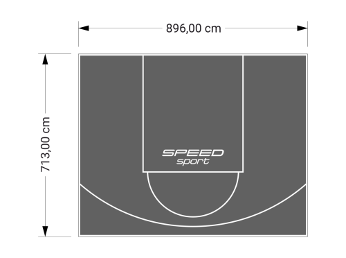 64M2/713X896CM GRAFITOWE BOISKO DO KOSZYKÓWKI SPEEDSPORT HEXA POWER PRO