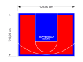 66M2/713X926CM CZERWONO-NIEBIESKIE BOISKO DO KOSZYKÓWKI SPEEDSPORT HEXA POWER PRO