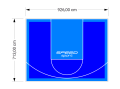 66M2/713X926CM NIEBIESKO-BŁĘKITNE BOISKO DO KOSZYKÓWKI SPEEDSPORT HEXA POWER PRO