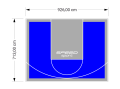 66M2/713X926CM NIEBIESKO-SZARE BOISKO DO KOSZYKÓWKI SPEEDSPORT HEXA POWER PRO