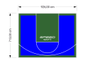 66M2/713X926CM NIEBIESKO-ZIELONE BOISKO DO KOSZYKÓWKI SPEEDSPORT HEXA POWER PRO