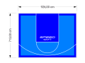 66M2/713X926CM BŁĘKITNO-NIEBIESKIE BOISKO DO KOSZYKÓWKI SPEEDSPORT HEXA POWER PRO
