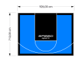 66M2/713X926CM BŁĘKITNO-CZARNE BOISKO DO KOSZYKÓWKI SPEEDSPORT HEXA POWER PRO