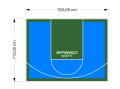 66M2/713X926CM BŁĘKITNO-ZIELONE BOISKO DO KOSZYKÓWKI SPEEDSPORT HEXA POWER PRO