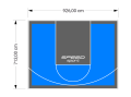 66M2/713X926CM BŁĘKITNO-GRAFITOWE BOISKO DO KOSZYKÓWKI SPEEDSPORT HEXA POWER PRO