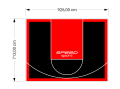 66M2/713X926CM CZARNO-CZERWONE BOISKO DO KOSZYKÓWKI SPEEDSPORT HEXA POWER PRO