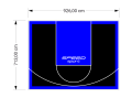 66M2/713X926CM CZARNO-NIEBIESKIE BOISKO DO KOSZYKÓWKI SPEEDSPORT HEXA POWER PRO