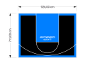 66M2/713X926CM CZARNO-BŁĘKITNE BOISKO DO KOSZYKÓWKI SPEEDSPORT HEXA POWER PRO