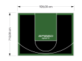 66M2/713X926CM CZARNO-ZIELONE BOISKO DO KOSZYKÓWKI SPEEDSPORT HEXA POWER PRO