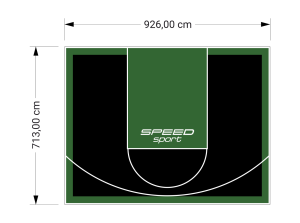 66M2/713X926CM CZARNO-ZIELONE BOISKO DO KOSZYKÓWKI SPEEDSPORT HEXA POWER PRO