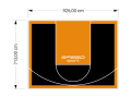 66M2/713X926CM CZARNO-POMARAŃCZOWE BOISKO DO KOSZYKÓWKI SPEEDSPORT HEXA POWER PRO
