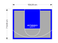 66M2/713X926CM SZARO-NIEBIESKIE BOISKO DO KOSZYKÓWKI SPEEDSPORT HEXA POWER PRO
