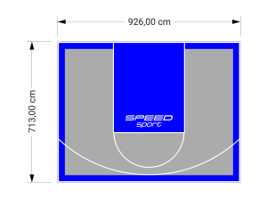 66M2/713X926CM SZARO-NIEBIESKIE BOISKO DO KOSZYKÓWKI SPEEDSPORT HEXA POWER PRO