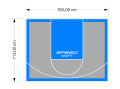 66M2/713X926CM SZARO-BŁĘKITNE BOISKO DO KOSZYKÓWKI SPEEDSPORT HEXA POWER PRO
