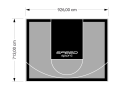 66M2/713X926CM SZARO-CZARNE BOISKO DO KOSZYKÓWKI SPEEDSPORT HEXA POWER PRO