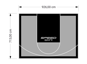 66M2/713X926CM SZARO-CZARNE BOISKO DO KOSZYKÓWKI SPEEDSPORT HEXA POWER PRO