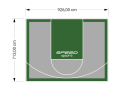 66M2/713X926CM SZARO-ZIELONE BOISKO DO KOSZYKÓWKI SPEEDSPORT HEXA POWER PRO