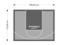 66M2/713X926CM SZARO-GRAFITOWE BOISKO DO KOSZYKÓWKI SPEEDSPORT HEXA POWER PRO