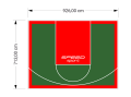 66M2/713X926CM ZIELONO-CZERWONE BOISKO DO KOSZYKÓWKI SPEEDSPORT HEXA POWER PRO