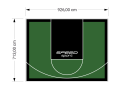 66M2/713X926CM ZIELONO-CZARNE BOISKO DO KOSZYKÓWKI SPEEDSPORT HEXA POWER PRO