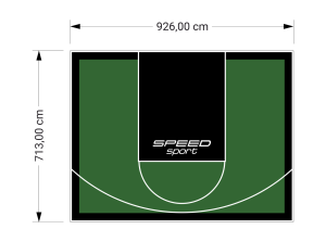 66M2/713X926CM ZIELONO-CZARNE BOISKO DO KOSZYKÓWKI SPEEDSPORT HEXA POWER PRO