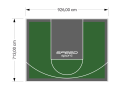 66M2/713X926CM ZIELONO-GRAFITOWE BOISKO DO KOSZYKÓWKI SPEEDSPORT HEXA POWER PRO