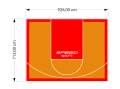 66M2/713X926CM POMARAŃCZOWO-CZERWONE BOISKO DO KOSZYKÓWKI SPEEDSPORT HEXA POWER PRO