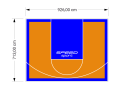 66M2/713X926CM POMARAŃCZOWO-NIEBIESKIE BOISKO DO KOSZYKÓWKI SPEEDSPORT HEXA POWER PRO