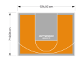 66M2/713X926CM POMARAŃCZOWO-SZARE BOISKO DO KOSZYKÓWKI SPEEDSPORT HEXA POWER PRO