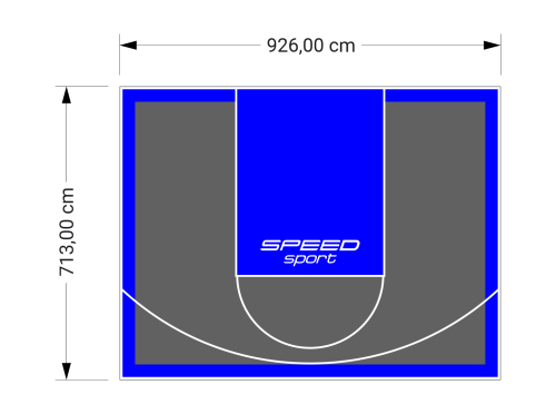 66M2/713X926CM GRAFITOWO-NIEBIESKIE BOISKO DO KOSZYKÓWKI SPEEDSPORT HEXA POWER PRO
